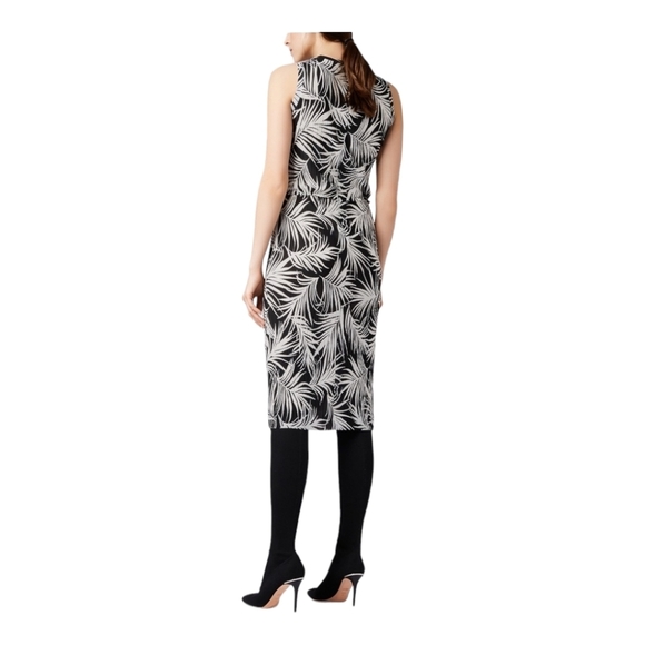 HUGO BOSS EMAGO PALM PRINT DRESS Size SMALL - Picture 4 of 16